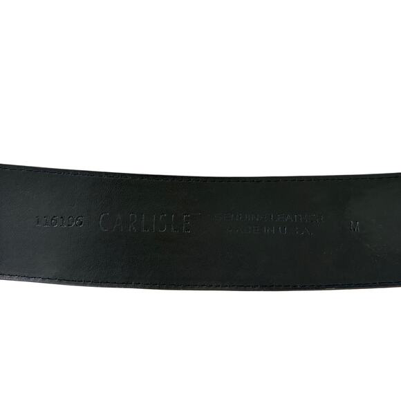 Vintage Croc Embossed Genuine Leather Belt Brown Wide Mob Wife Western Retro Y2K - Picture 3 of 8